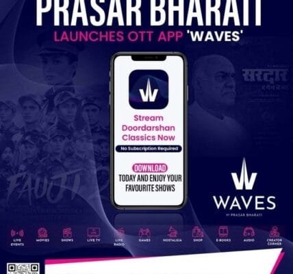 National Public Broadcaster Prasar Bharati launches its OTT platform- Waves