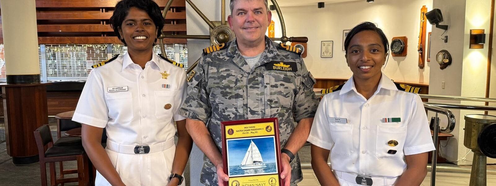 Navika Sagar Parikrama - II INSV Tarini departed on the second leg of the expedition from Fremantle, Australia to Lyttelton, New Zealand