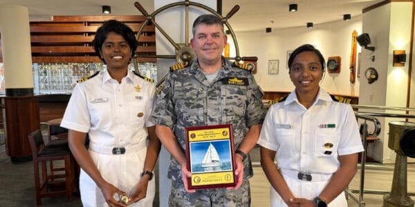 Navika Sagar Parikrama - II INSV Tarini departed on the second leg of the expedition from Fremantle, Australia to Lyttelton, New Zealand