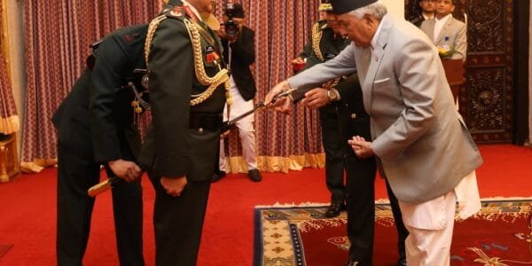 Nepal President conferred honorary title of General of Nepal Army to Indian Army Chief