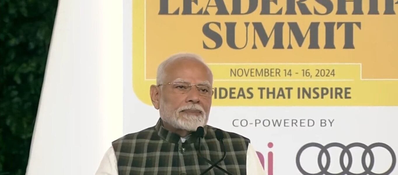 PM Modi addresses the Hindustan Times Leadership Summit 2024 in New Delhi