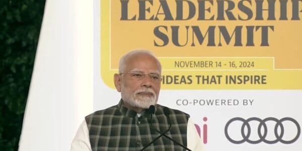 PM Modi addresses the Hindustan Times Leadership Summit 2024 in New Delhi