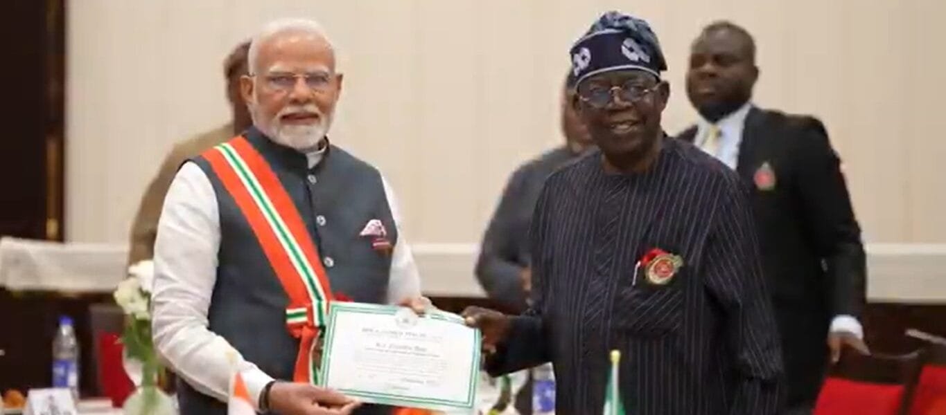 PM Modi honoured with Nigeria's second highest national honour