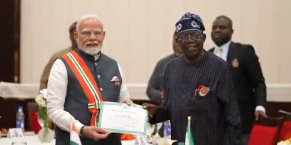 PM Modi honoured with Nigeria's second highest national honour