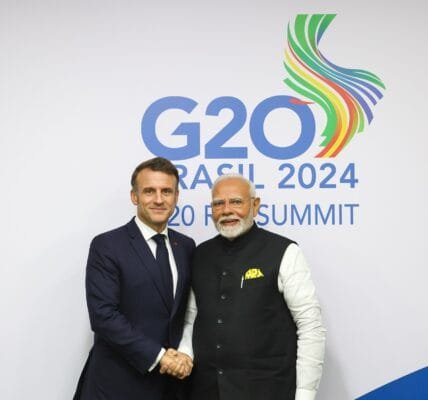 PM Modi meets French President Emmanuel Macron on the sidelines of G20 Summit