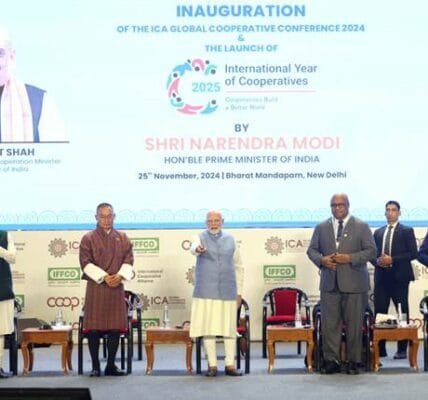 PM Modi today inaugurated the International Conference of Cooperatives – 2024 of the International Cooperative Alliance (ICA) at Bharat Mandapam, New Delhi