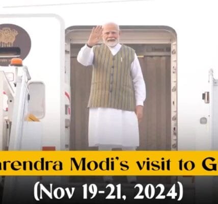 PM Narendra Modi arrived in Guyana on a three-day visit