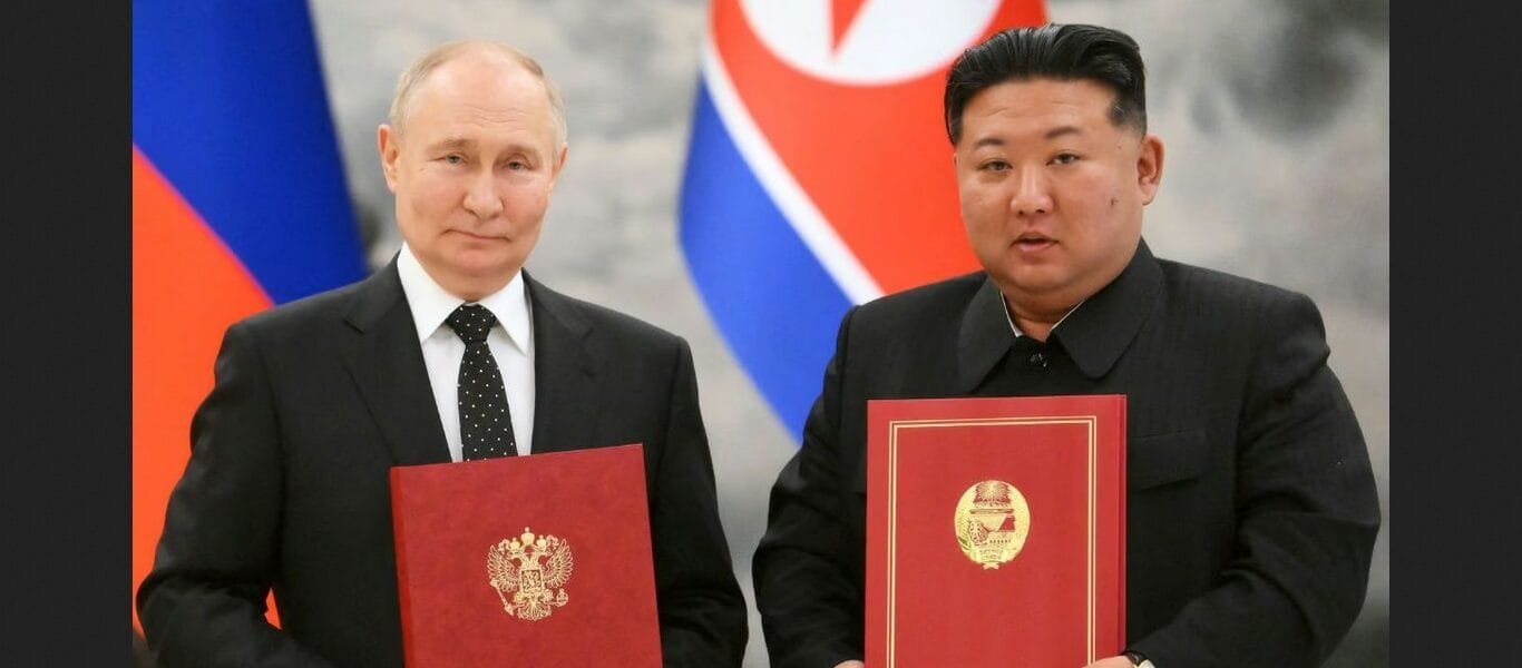 Russian President Putin signed a treaty of comprehensive strategic partnership with Korea