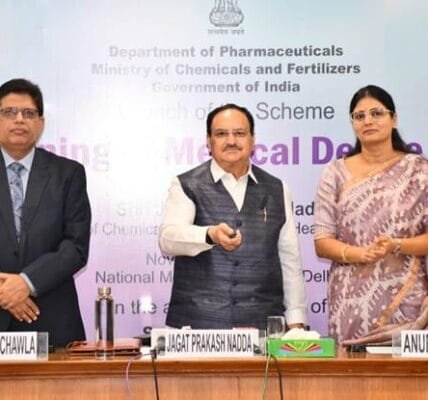 Union Minister of Chemicals and Fertilizers J.P. Nadda launched “Scheme for Strengthening the Medical Devices Industry”