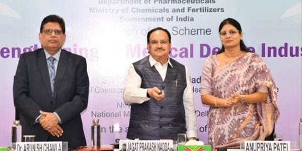 Union Minister of Chemicals and Fertilizers J.P. Nadda launched “Scheme for Strengthening the Medical Devices Industry”
