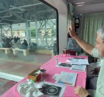Union Railway Minister Ashwini Vaishnav reached Kochi this morning on a one-day visit to Kerala