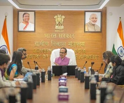 Union Rural Development Minister Shivraj Singh Chouhan chaired a review meeting to assess the performance and implementation of MGNREGS