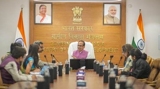 Union Rural Development Minister Shivraj Singh Chouhan chaired a review meeting to assess the performance and implementation of MGNREGS