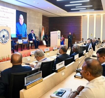 Vice President Jagdeep Dhankhar addresses the 70th Annual General Body Meeting of IIPA