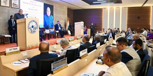 Vice President Jagdeep Dhankhar addresses the 70th Annual General Body Meeting of IIPA