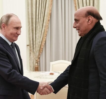Defence Minister Rajnath Singh meets Russian President Vladimir Putin in Moscow; various issues of bilateral defence cooperation discussed