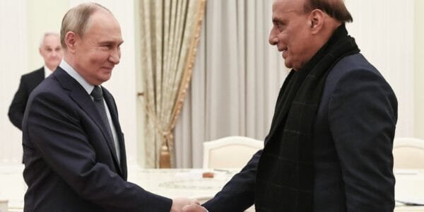 Defence Minister Rajnath Singh meets Russian President Vladimir Putin in Moscow; various issues of bilateral defence cooperation discussed