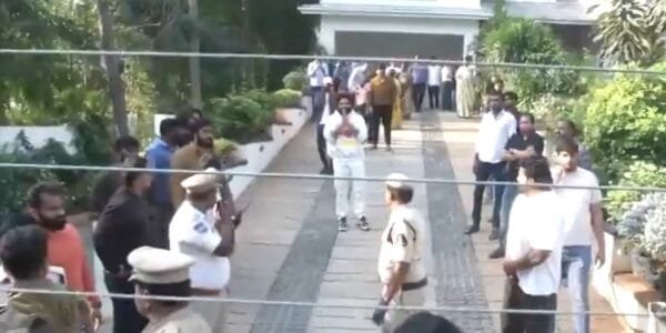 Film actor Allu Arjun was released this morning after spending a night in Chanchalguda Central Jail in Hyderabad