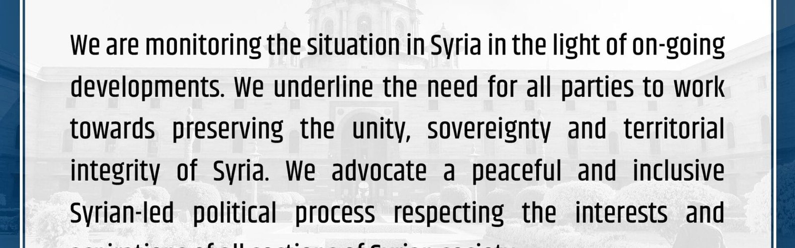 India calls for collective efforts to maintain Syria's territorial integrity amid ongoing conflict