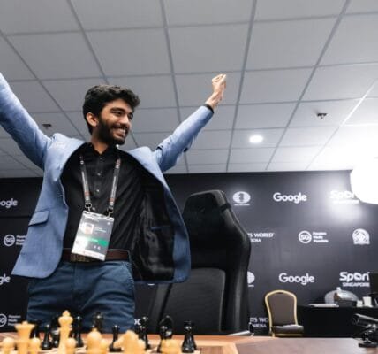 Indian Grandmaster D. Gukesh became the World Chess Champion by defeating defending champion Ding Lizhen of China