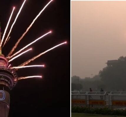 New Zealand welcomed New Year 2025 with fireworks; Delhi witnessed the last sunset of the year 2024