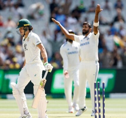 On the fourth day of the fourth cricket test match of the Border-Gavaskar Trophy, Australia scored 191 runs for 9 wickets in the second innings