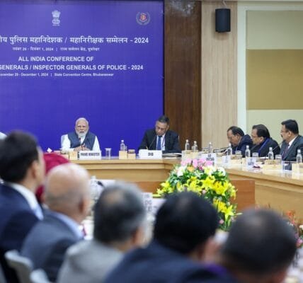 PM Modi discusses important security issues concerning States and Union Territories on the last day of the Senior Police Officers Conference in Bhubaneswar