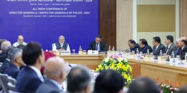 PM Modi discusses important security issues concerning States and Union Territories on the last day of the Senior Police Officers Conference in Bhubaneswar