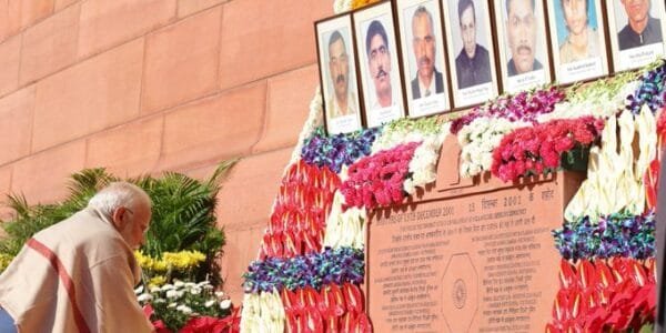 PM Modi today paid tribute to those martyred in the 2001 Parliament attack
