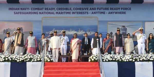 President Draupadi Murmu attended the Navy Day celebrations held at Puri beach in Odisha