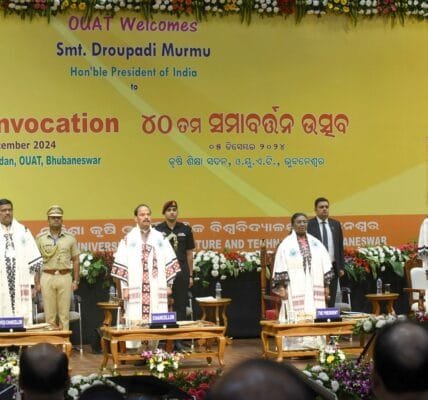 President Draupadi Murmu graced the convocation ceremony of Odisha University of Agriculture and Technology in Bhubaneswar today
