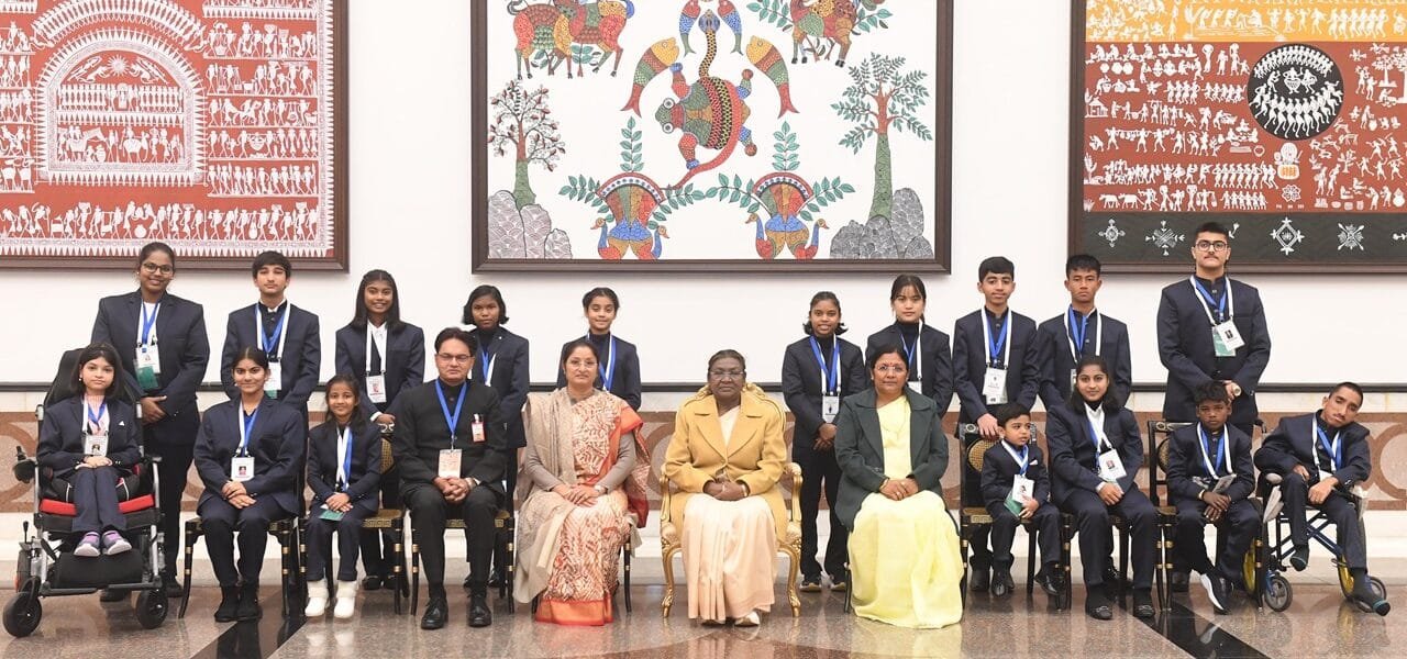 President Draupadi Murmu presented the Prime Minister's National Bal Puraskar to 17 children for their exceptional achievements in seven categories
