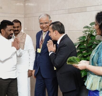 Sri Lankan President Anura Kumara Dissanayake arrived in New Delhi this evening on a three-day visit to India
