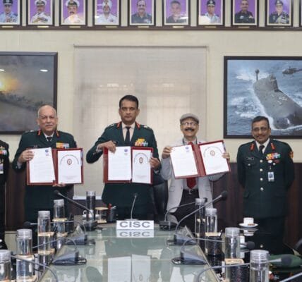 Think tank CENJOWS signs MoU with Military College of Material Management for Indian Army