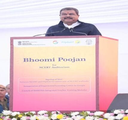 Union Education Minister performed Bhoomi Pujan for the new NCERT Auditorium