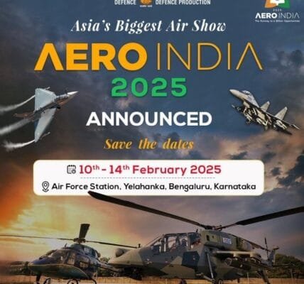 15th edition of Asia's largest aero show - Aero India 2025 will be held in Bengaluru from 10 to 14 February