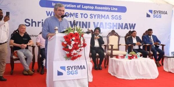 Ashwini Vaishnav inaugurated the state-of-the-art laptop assembly line of Indian company Sirma SGS in Chennai