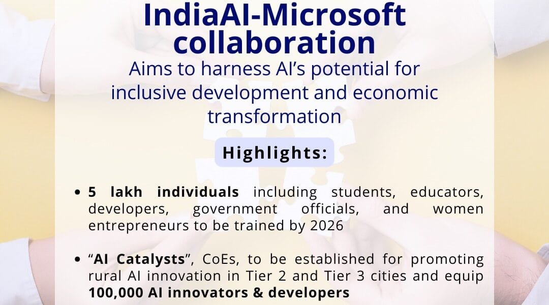 Bharat AI and Microsoft join hands to harness the potential of Artificial Intelligence for inclusive growth and economic transformation