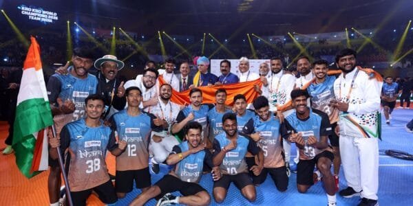 Both the Indian men's and women's teams created history by winning titles in the first Kho-Kho World Cup in New Delhi