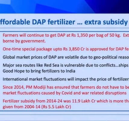 Cabinet approves extension of one-time special package on DAP beyond NBS subsidy till further orders to ensure continued availability of DAP to farmers at affordable rates