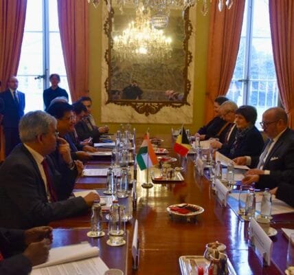 Commerce and Industry Minister Piyush Goyal held bilateral talks with the Minister of Foreign Affairs and Foreign Trade of Belgium, also interacted with industry leaders