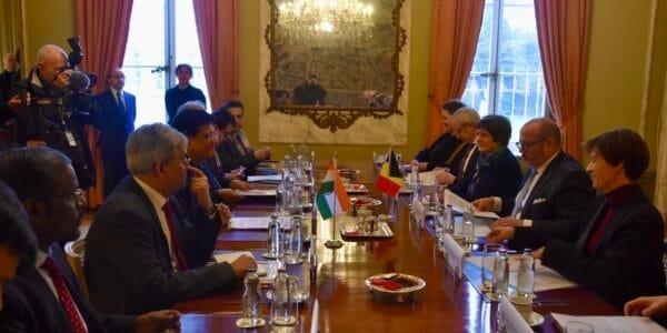 Commerce and Industry Minister Piyush Goyal held bilateral talks with the Minister of Foreign Affairs and Foreign Trade of Belgium, also interacted with industry leaders