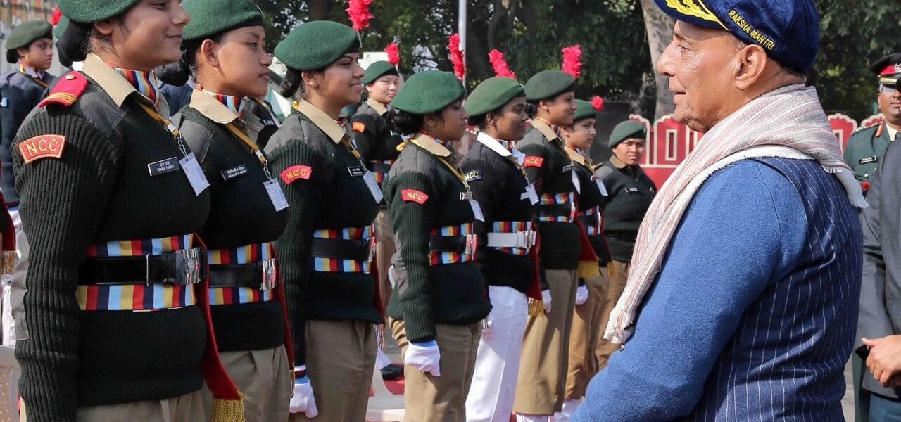 Defence Minister Rajnath Singh urges NCC cadets to enhance their skills with changing times