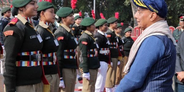 Defence Minister Rajnath Singh urges NCC cadets to enhance their skills with changing times