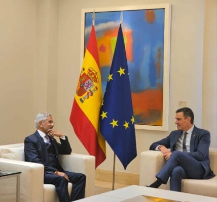 EAM Dr Jaishankar meets Spanish President Pedro Sanchez