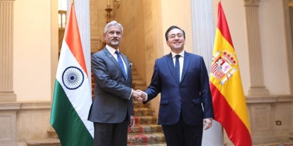 EAM Dr S Jaishankar meets Spanish Foreign Minister José Manuel Albares in Madrid