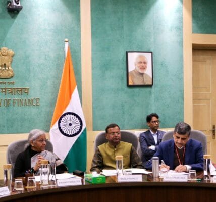Finance Minister Nirmala Sitharaman chairs pre-budget consultation meeting with trade unions and other stakeholders in New Delhi