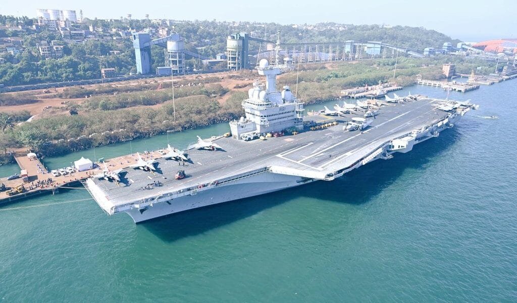 French Navy's nuclear powered aircraft carrier Charles de Gaulle arrived in Goa for military exercise Varuna