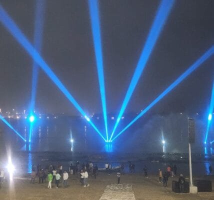 Grand laser water screen show inaugurated in Maha Kumbh