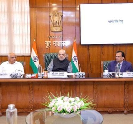 Home Minister Amit Shah chaired a review meeting on the implementation of three new criminal laws in the state in the presence of Gujarat CM